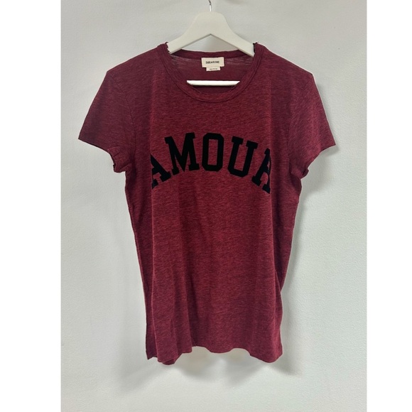 Zadig & Voltaire Walk Flock Amour Tee- XS,S,M,L - Picture 2 of 8
